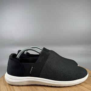 S Crocs Reviva Women's 7 Black Slip On‎ Casual Shoes Comfort Stretch